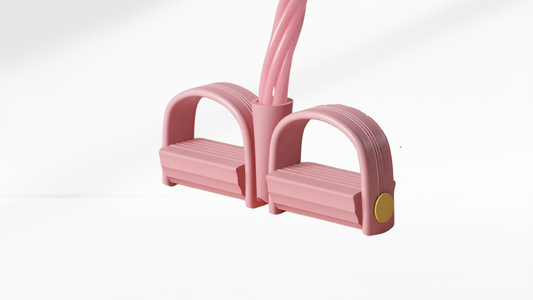 Pink Figure-8 Resistance Band pedal on a white background