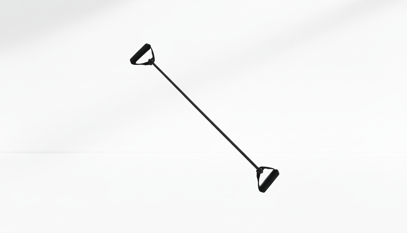 Black Resistance Bands with Handles on a white-grey background