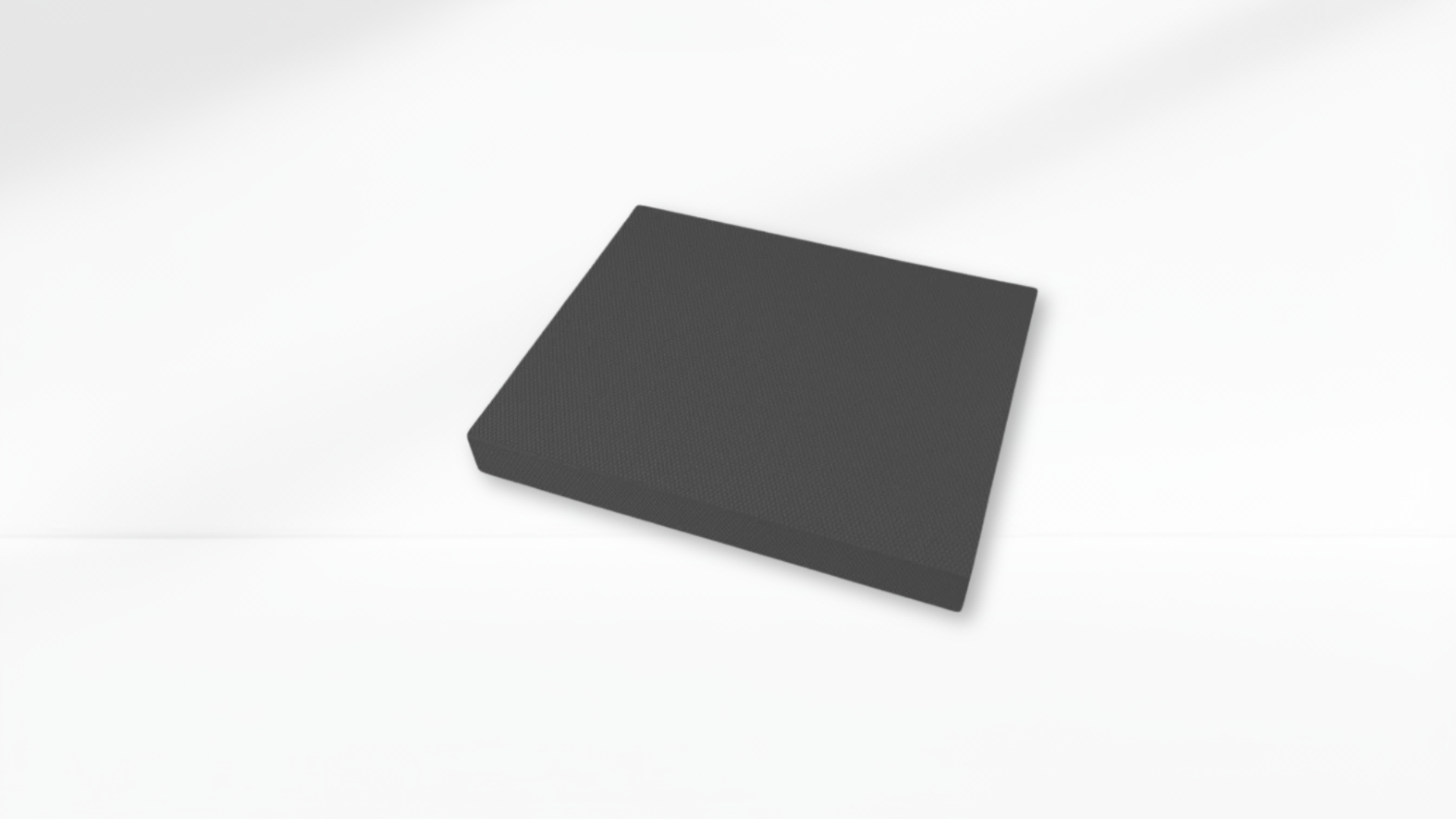 Black Yoga Balance Pad – 5cm Thick TPE on a white background