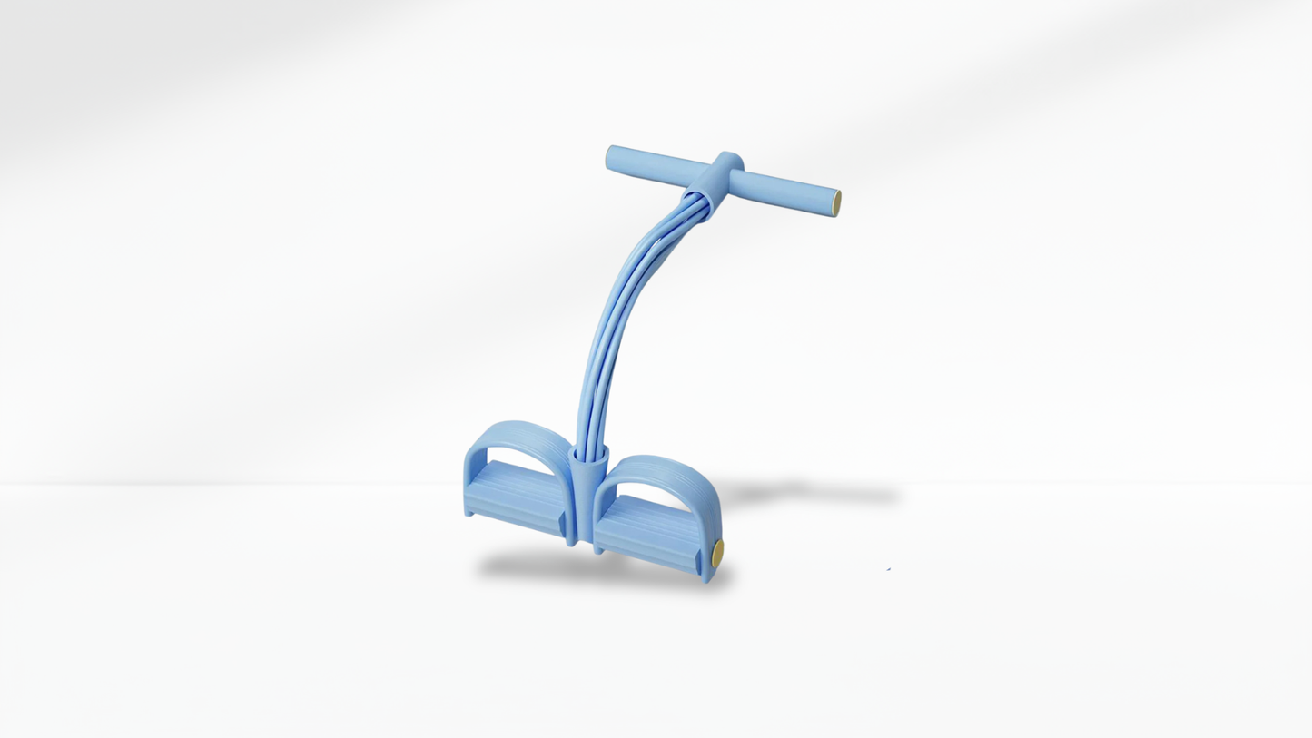 Blue Figure-8 Resistance Band  on a white background