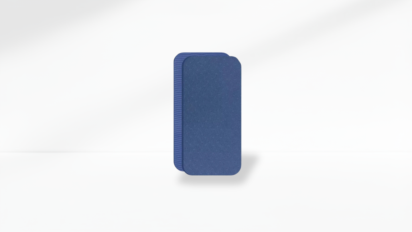 Blue TPE Yoga Knee Pad Cushion on a white background