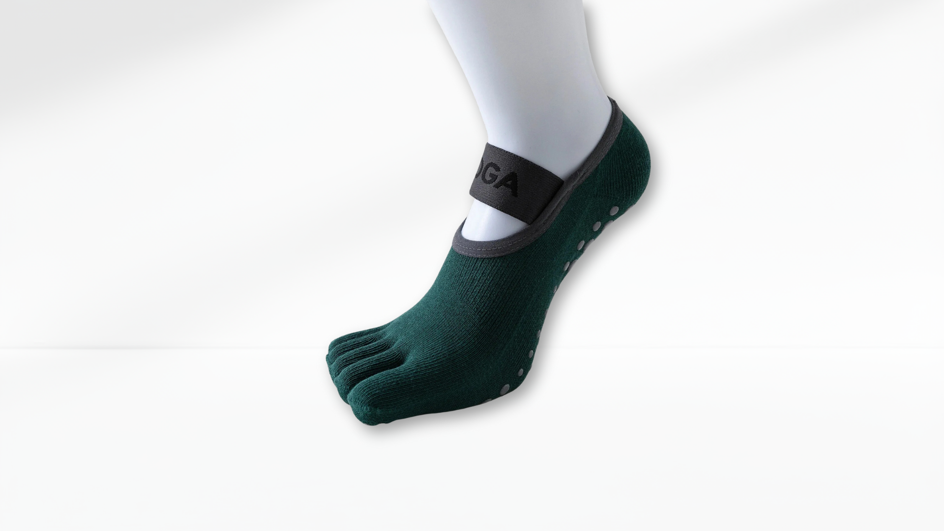 Green Toe Socks – Strap Edition on a white background