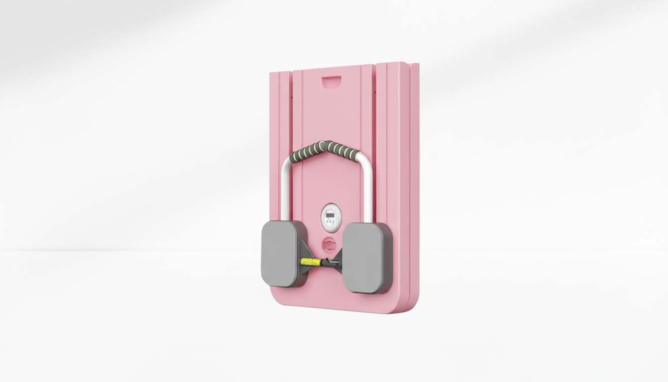 Pink Pilates Board – Timer & Kneeling Pad floded