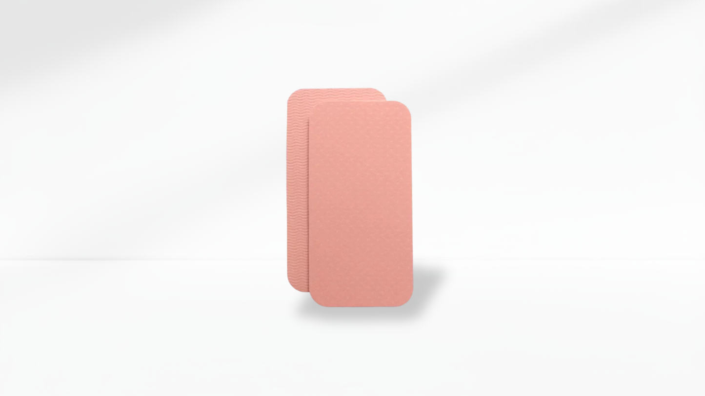 Pink TPE Yoga Knee Pad Cushion (2pcs) on a white background