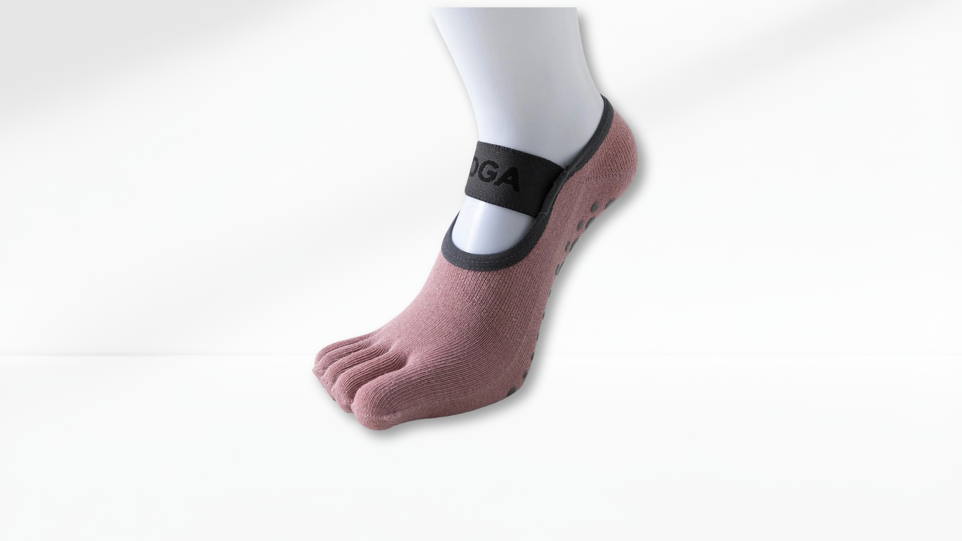 Pink Toe Socks – Strap Edition with a visible brand logo on a white background