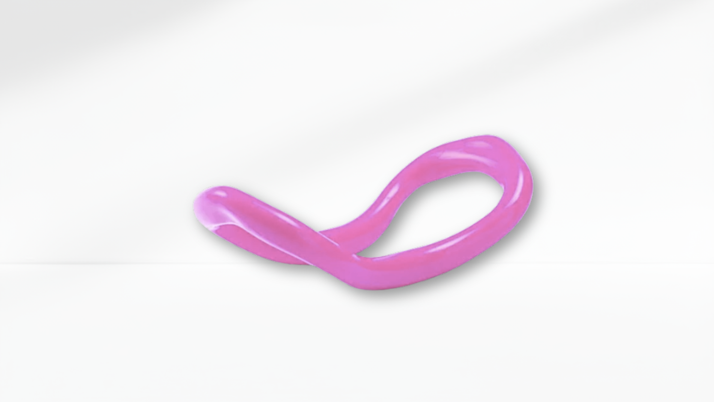 Pink pilates ring  on a white background