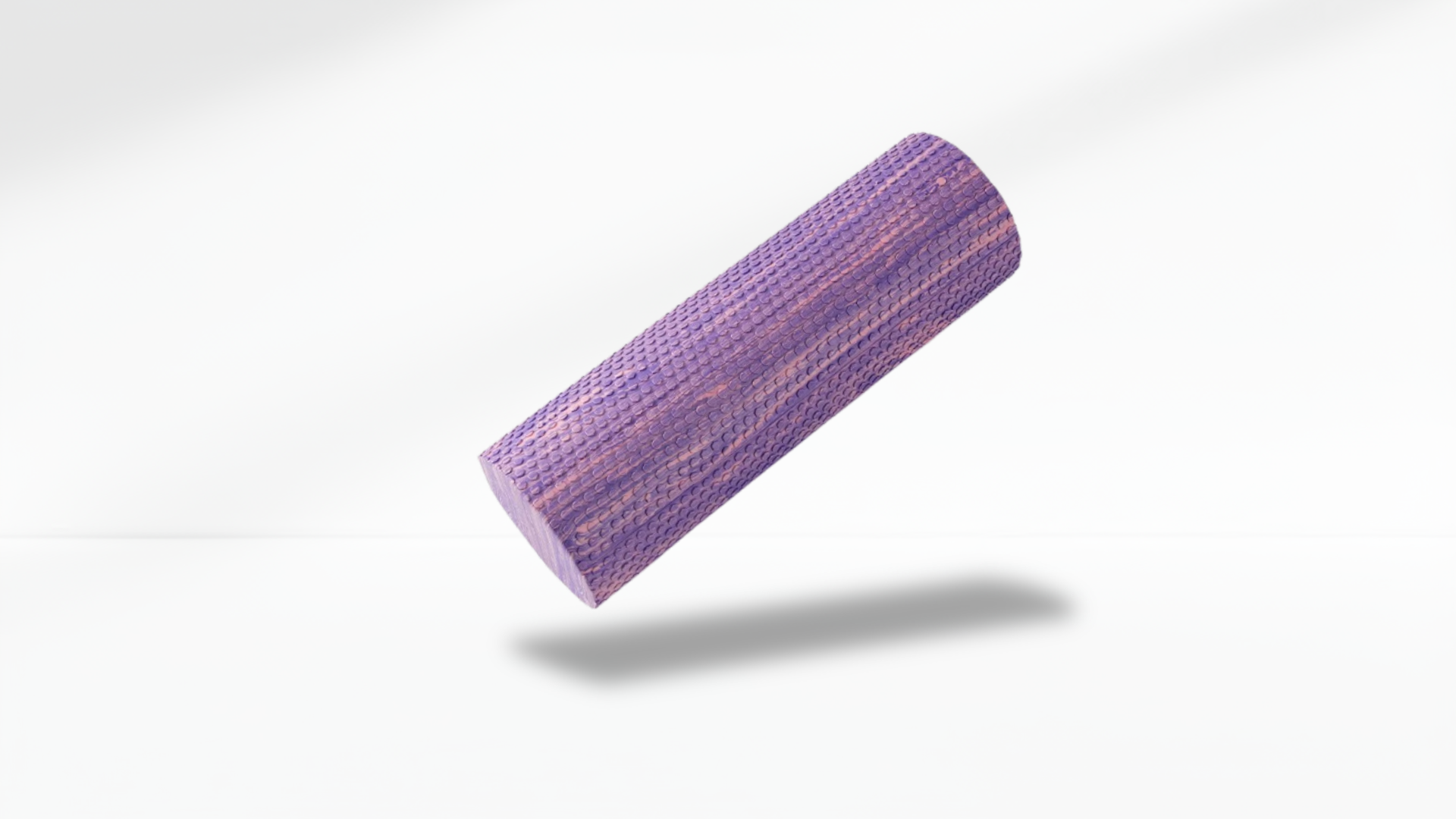 Purple EPE Foam Roller Cylinder on a white background