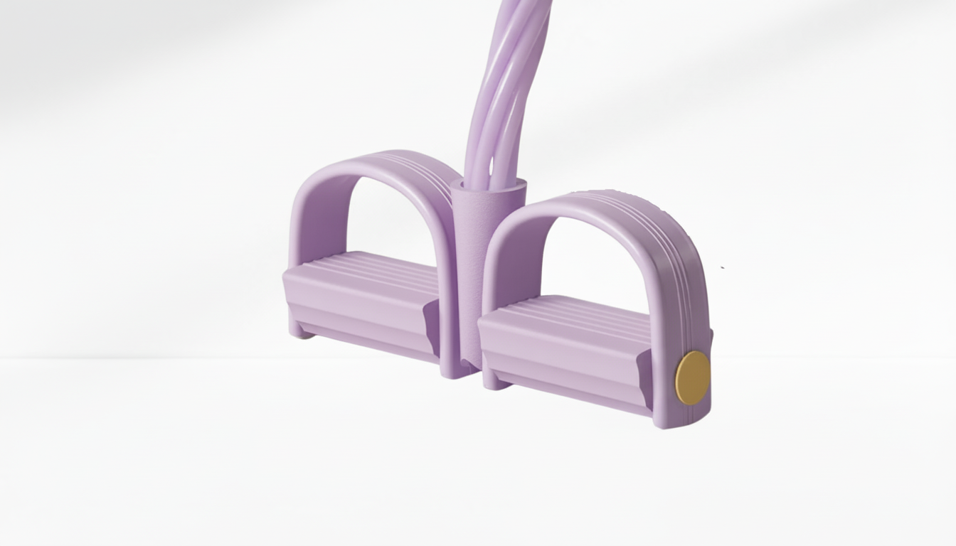 Purple Figure-8 Resistance Band pedal on a white background