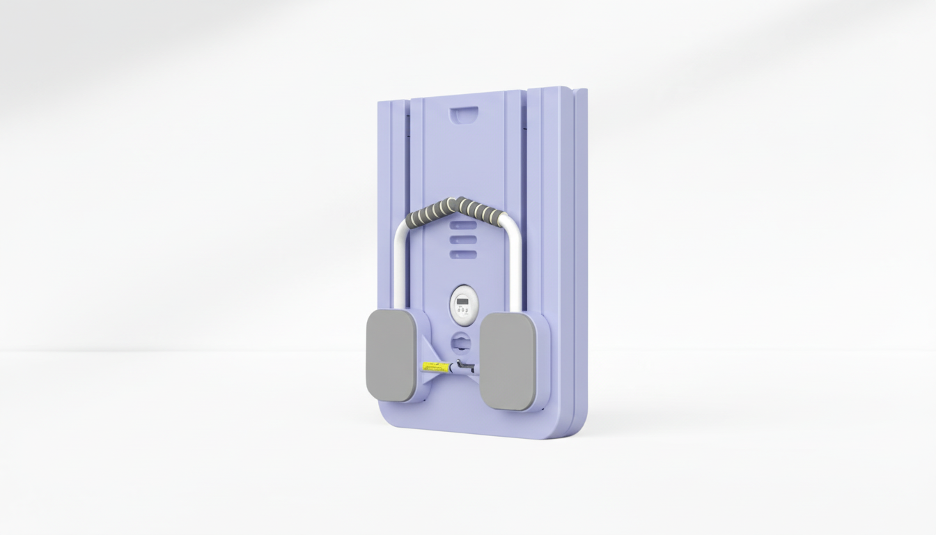 Purple Pilates Board – Timer & Kneeling Pad floded