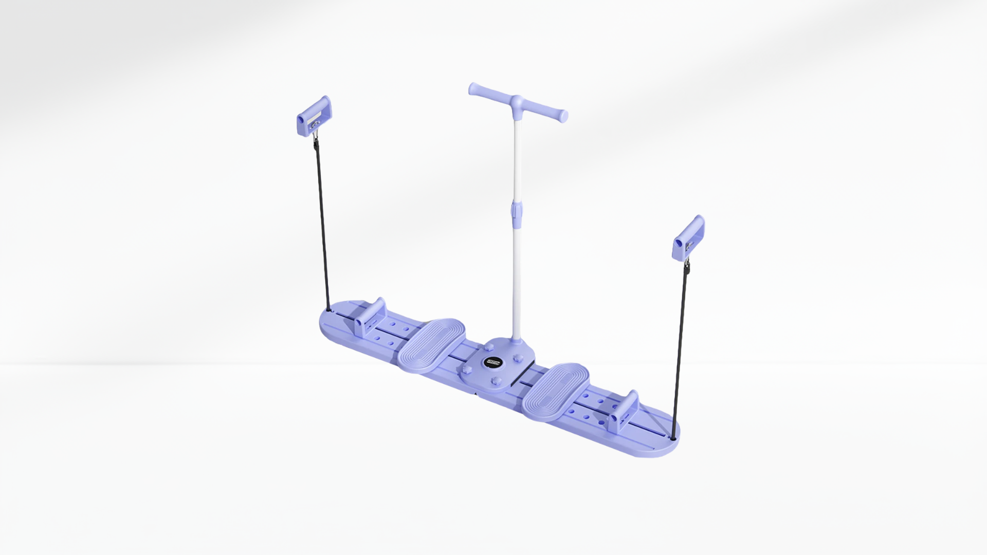 Purple Pilates Ski Board – Pelvic & Hip Strengthener with attachments on a white background