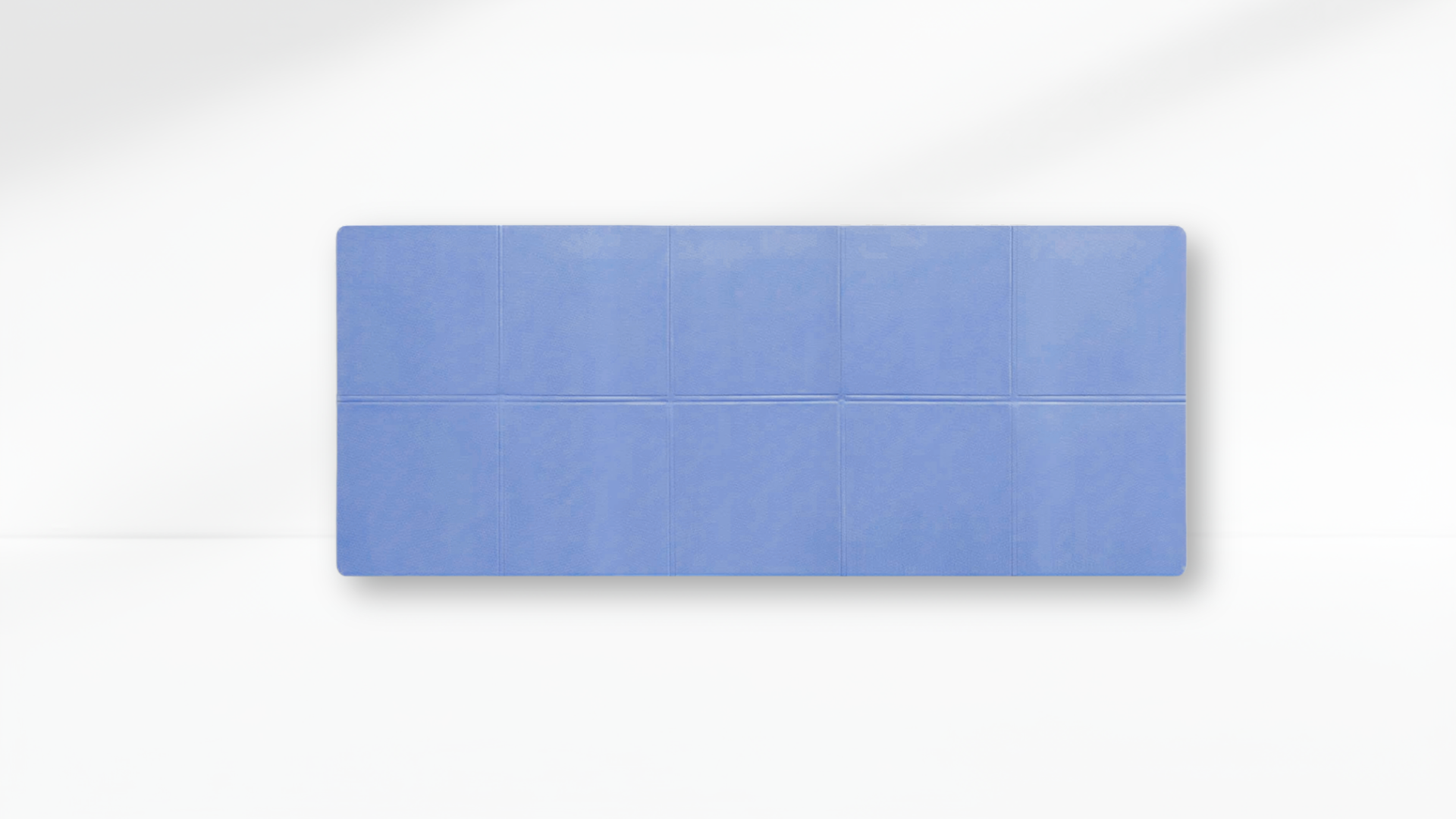 Rectangular blue EVA Soft Yoga Mat tile on a white background