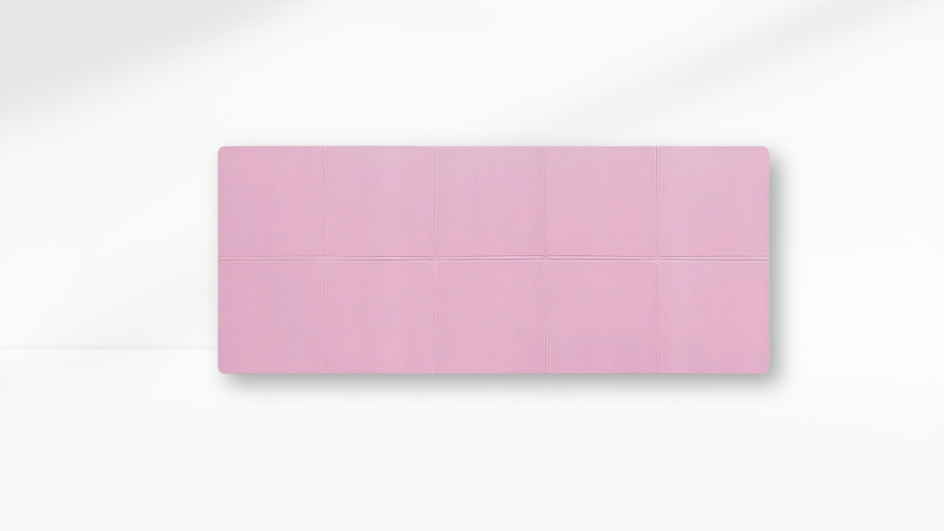 Rectangular pink EVA Soft Yoga Mat tile on a white background