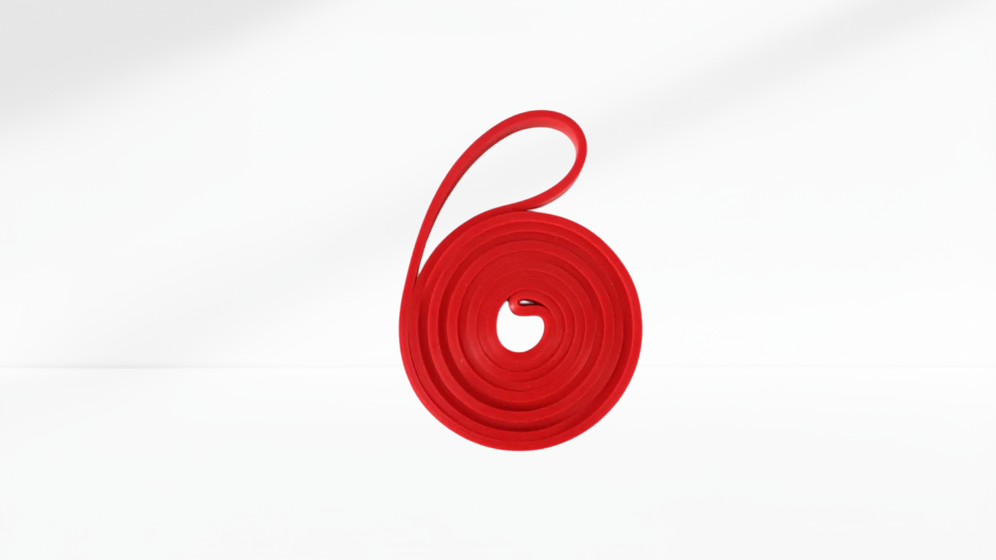 Red Resistance Band Latex Elastic  on a white background
