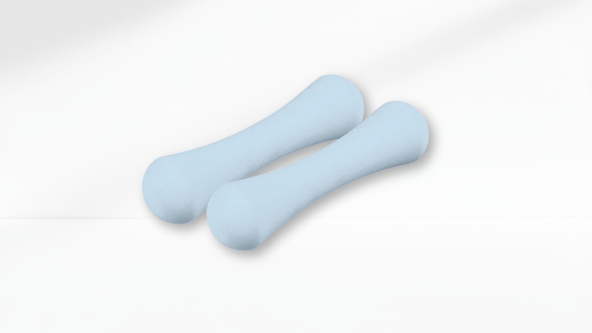 Two blue Dumbbells – Candy Color Compact blue on a white background