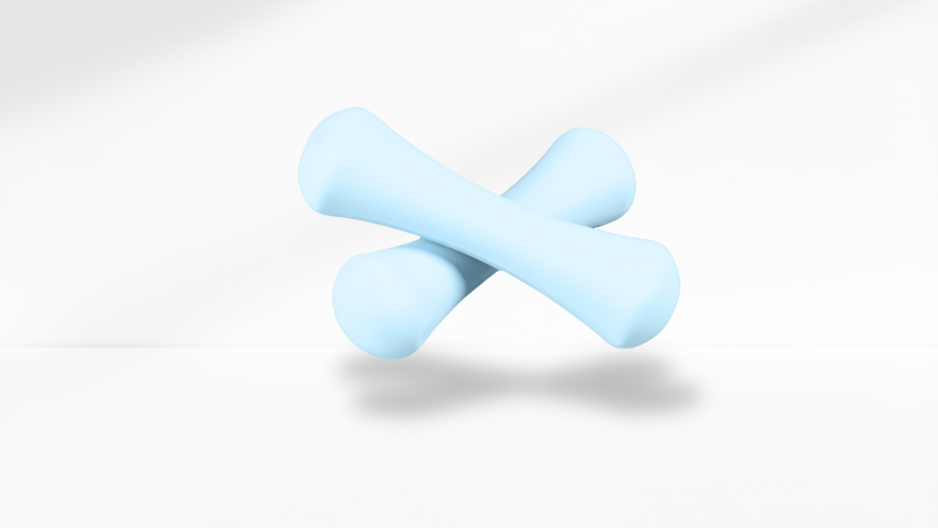 Two light blue Dumbbells – Candy Color Compact on a white background