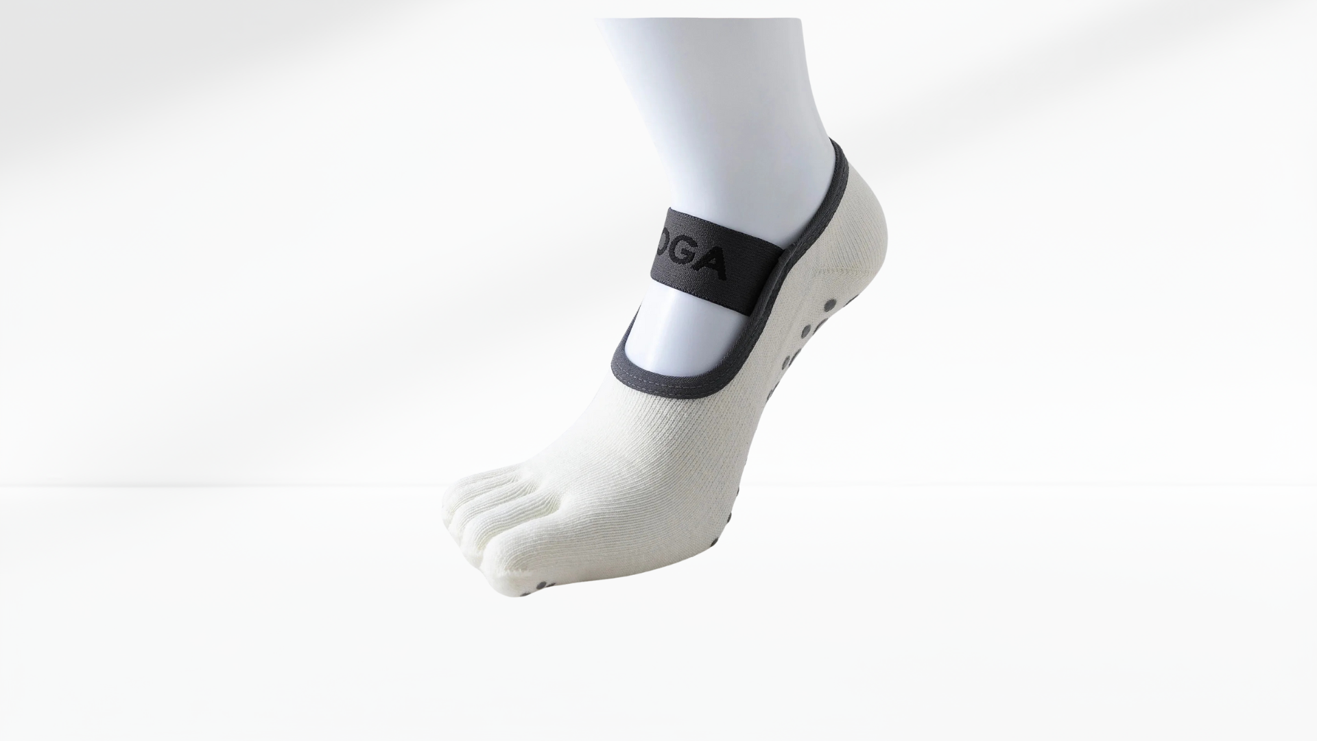 White Toe Socks – Strap Edition with 'Vivobarefoot' branding on a white background