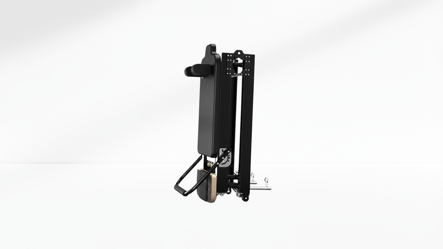 black Pilates Reformer – Rebounder & 6-Level Resistance flooding 