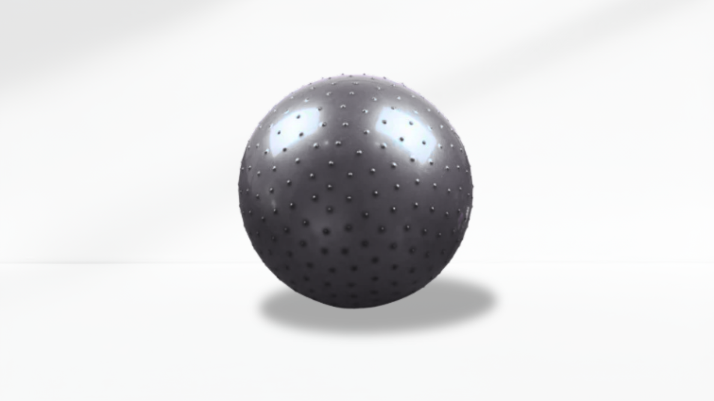 grey anti-slip ball with holes on a white background