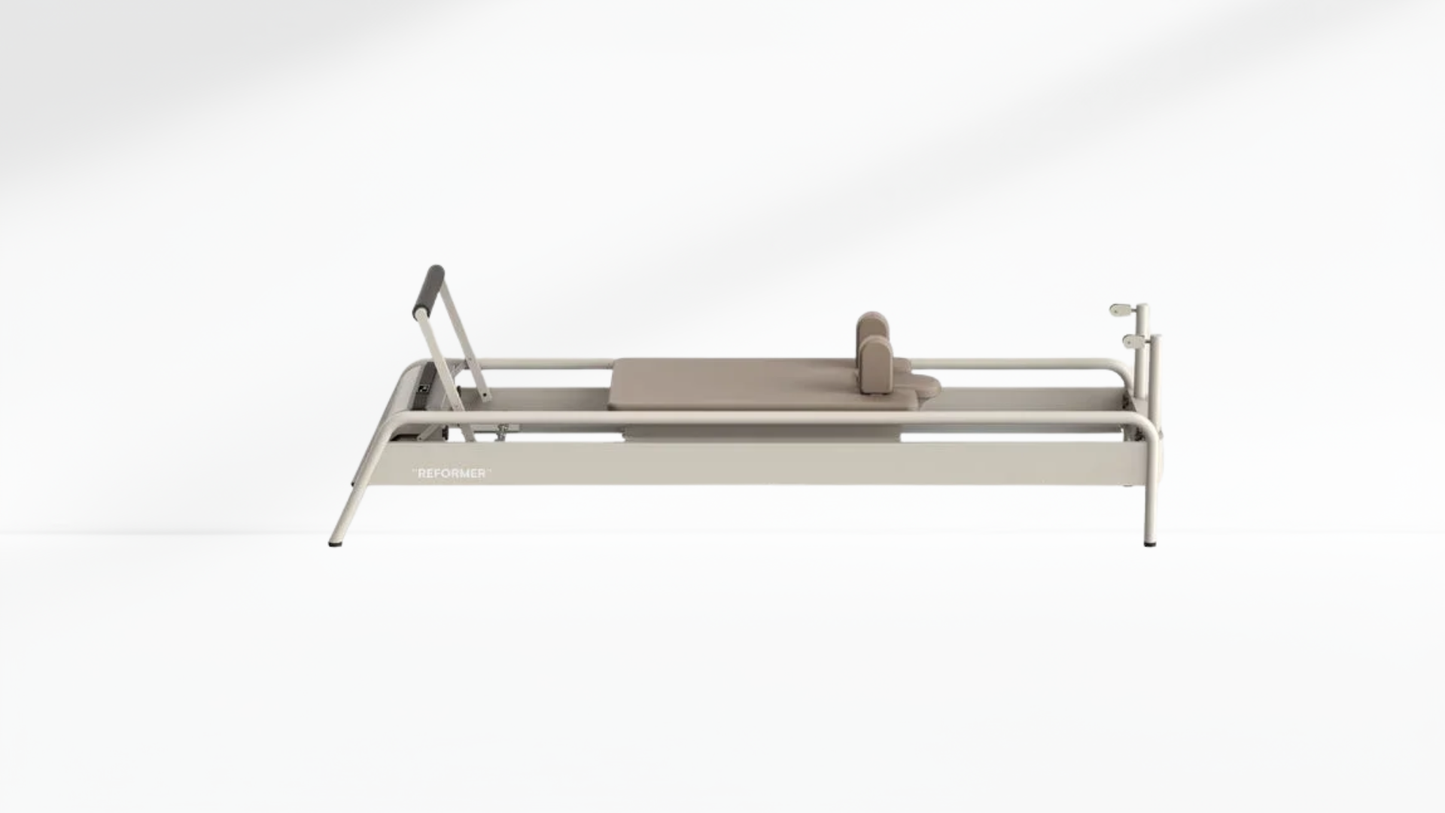 pilates reformer Metal bed frame on a white background