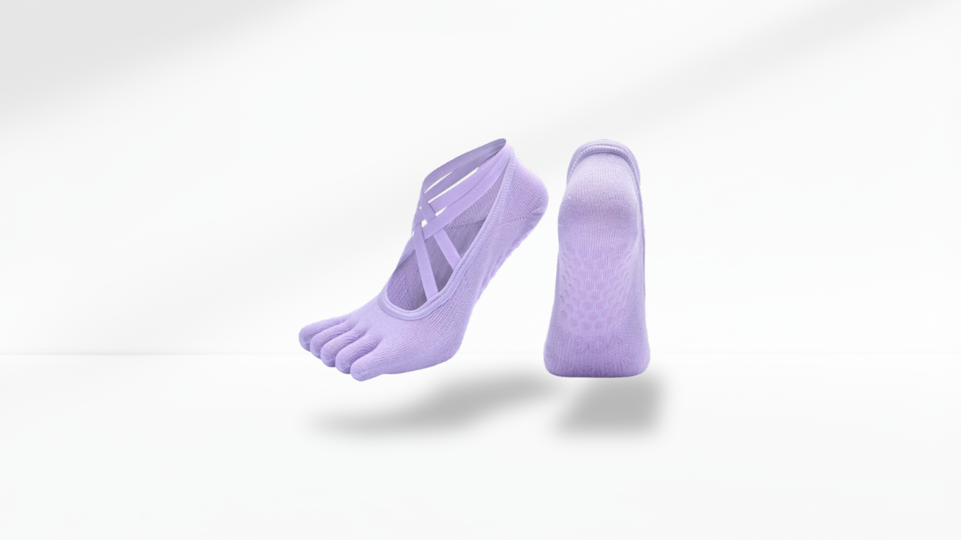 purple toe sock on a white background