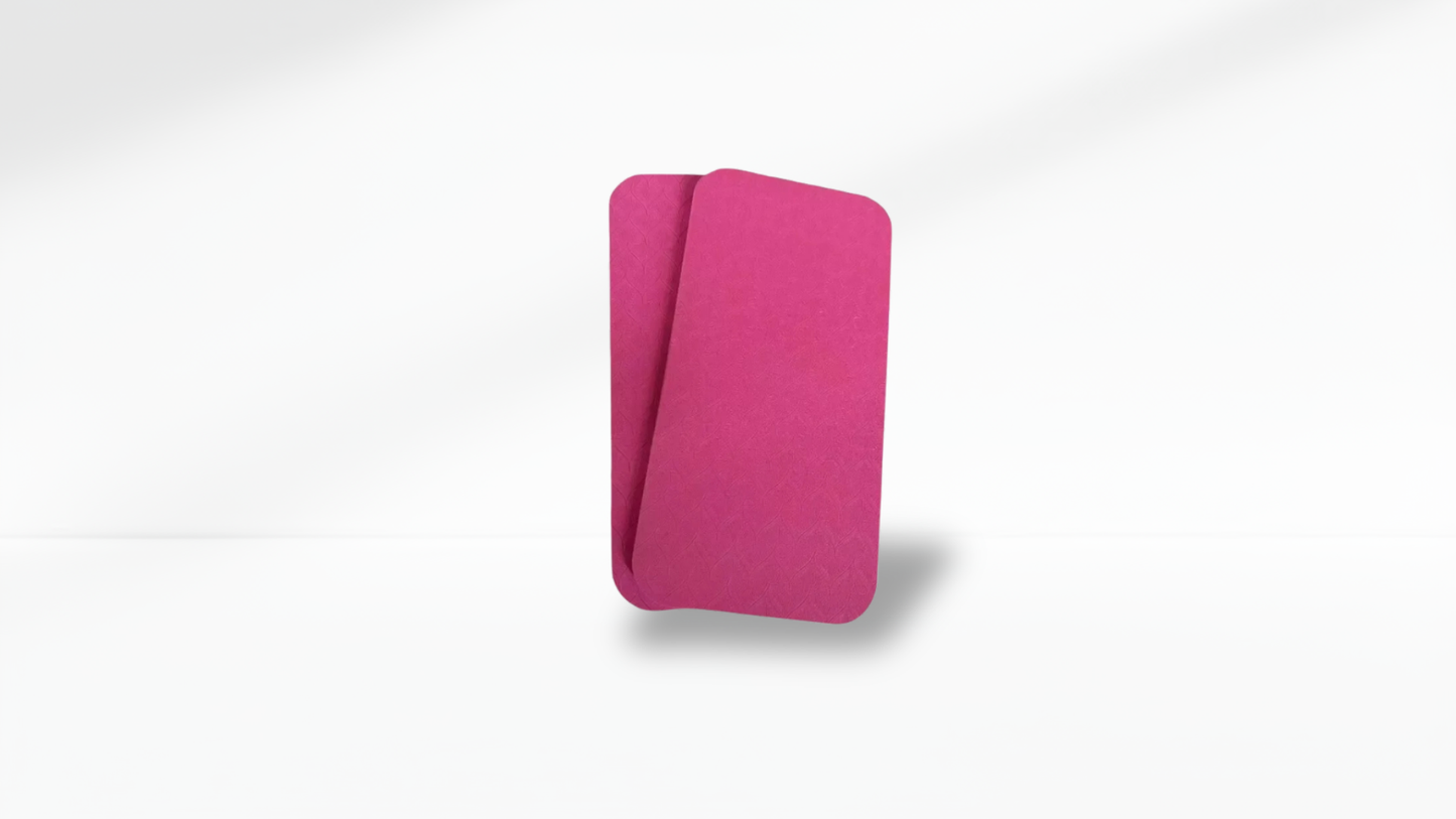 red TPE Yoga Knee Pad Cushion (2pcs) on a white background